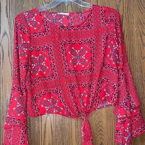 Bell-Sleeved Cropped Blouse, Altar’d State